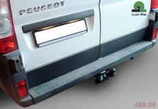 ТСУ для Peugeot Boxer 3 L4 (250) 2006- / Citroen Jumper (L4) 2006- без подрезки и снятия бампера. Нагрузки 750/50 кг, масса фаркопа 21,8 кг, требуется сверление 4 отверстий